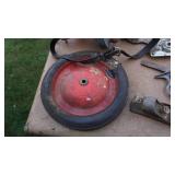 Miscellaneous Items--Ball Of Twine--Vintage Hand Planer--Sealed Beam AC Guide Head Light--Old Wheel,  Etc.