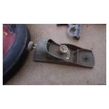 Miscellaneous Items--Ball Of Twine--Vintage Hand Planer--Sealed Beam AC Guide Head Light--Old Wheel,  Etc.