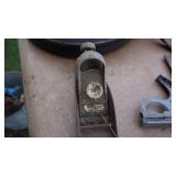 Miscellaneous Items--Ball Of Twine--Vintage Hand Planer--Sealed Beam AC Guide Head Light--Old Wheel,  Etc.
