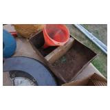 Miscellaneous Items--Ball Of Twine--Vintage Hand Planer--Sealed Beam AC Guide Head Light--Old Wheel,  Etc.