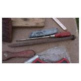 Weed Wacker Blade--Metal Bucket Of Misc. Items