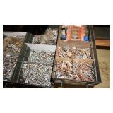Metal Drawers--33 1/2"  x  10 1/2" With Miscellaneous Items
