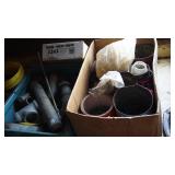 Oil Spout--Miscellaneous Piping--Miscellaneous Steel--Coffee Cans Of Nails--Plastic Bolts--Reese Trailer Hitch  (2263)