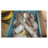 Oil Spout--Miscellaneous Piping--Miscellaneous Steel--Coffee Cans Of Nails--Plastic Bolts--Reese Trailer Hitch  (2263)