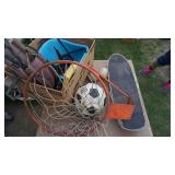 Skateboard-Soccer Ball-Basketball Hoop-Swings-Baseballs
