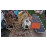 Skateboard-Soccer Ball-Basketball Hoop-Swings-Baseballs