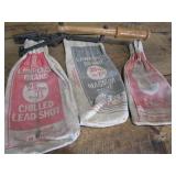 Lead shot bags, clay launcher...