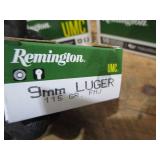 Ammo - Remington UMC Luger, three b...