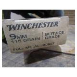 Winchester service grade 9mm, three...
