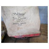 Cyclone seeder with manual...