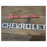 International & Chevrolet emblems...