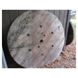 Large wire spool end, 66" dimeter b...