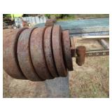 Antique platform scale, Osgood with...