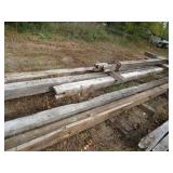 Reclaimed hand hewn barn beams, peg...
