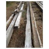 Reclaimed hand hewn barn beams, peg...