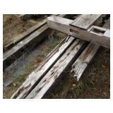 Reclaimed hand hewn barn beams, peg...