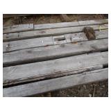 Reclaimed hand hewn barn beams: peg...