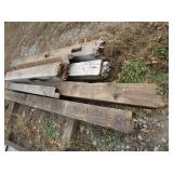 Reclaimed hand hewn barn beams: peg...