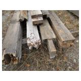 Reclaimed hand hewn barn beams: peg...