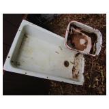Enamel sink 18"Wx30"Dx6"H, enamel p...