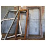 Reclaimed window frames: two 2