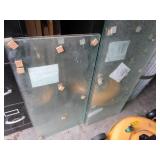 Tempered glass pieces: four 16"x46"...