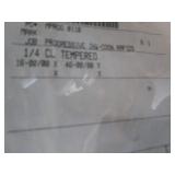 Tempered glass pieces: four 16"x46"...