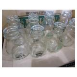 Milk & cream bottles, qty 8...