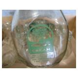 Milk & cream bottles, qty 8...