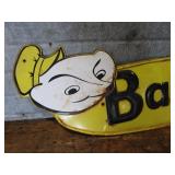 Badger enamel sign, approx 27"L...