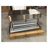 Husky 33 in. 4-Drawer Stainless Steel Mechanics Cart in like new condition
