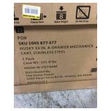 Husky 33 in. 4-Drawer Stainless Steel Mechanics Cart in like new condition