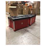 Lot of 2 - Milwaukee PACKOUT 3-Drawer Tool Box one is damaged see pictures