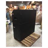Husky Industrial 52 in. W x 21.5 in. D 15-Drawer Tool Chest and Rolling Cabinet Combo with LED Light in Matte Black missing keys see pictures