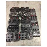 Lot of assorted Husky Mechanic Tool Sets in like new condition some maybe missing pcs review pictures