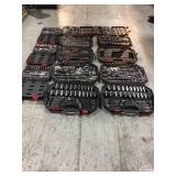Lot of assorted Husky Mechanic Tool Sets in like new condition some maybe missing pcs review pictures