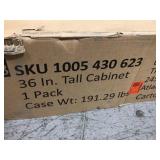 Husky 3-Piece Regular Duty Welded Steel Garage Storage System in Black (54 in. W x 75 in. H x 19 in. D) damaged see pictures