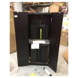 Husky 3-Piece Regular Duty Welded Steel Garage Storage System in Black (54 in. W x 75 in. H x 19 in. D) damaged see pictures