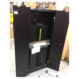 Husky 3-Piece Regular Duty Welded Steel Garage Storage System in Black (54 in. W x 75 in. H x 19 in. D) damaged see pictures