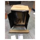 Husky  53 in. W x 69 in. H x 19 in. D Steel Garage Cabinet Set in Black (6-Piece) damaged corner not used see pictures