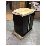 Husky  53 in. W x 69 in. H x 19 in. D Steel Garage Cabinet Set in Black (6-Piece) damaged corner not used see pictures