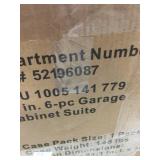 Husky  53 in. W x 69 in. H x 19 in. D Steel Garage Cabinet Set in Black (6-Piece) damaged corner not used see pictures