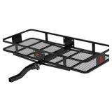Curt  60" x 24" Black Steel Basket Cargo Carrier (Folding 2" Shank, 500 lbs.) not used