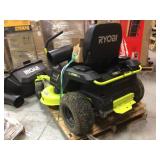 Ryobi 42 in. 100 Ah Battery Electric Riding Zero Turn Mower customer Return See pictures