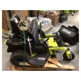 Ryobi 42 in. 100 Ah Battery Electric Riding Zero Turn Mower customer Return See pictures