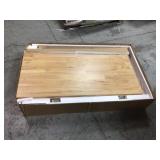 Husky 52 in. Adjustable Height Work Table with 2-Drawers in White not used see pictures
