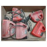 (5) Milwaukee 12 Volt Chargers...