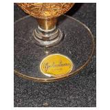 Hand Decorated 22k Gold Vase & 2 Glastonbury Bud Vases w/Gold Overlay