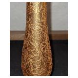 Hand Decorated 22k Gold Vase & 2 Glastonbury Bud Vases w/Gold Overlay