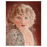 Gerold Porzellan Bavaria W. Germany Painted Porcelain Tile of Young Girl